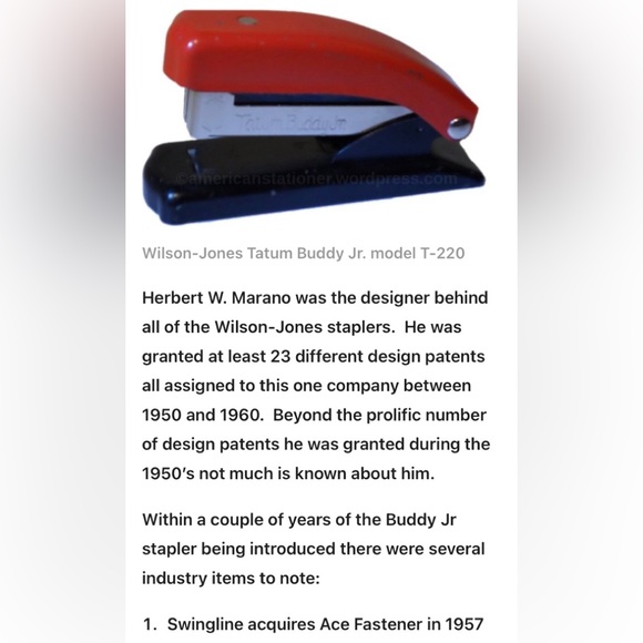 Vintage “Buddy Jr” Stapler, 1957 - Picture 11 of 11